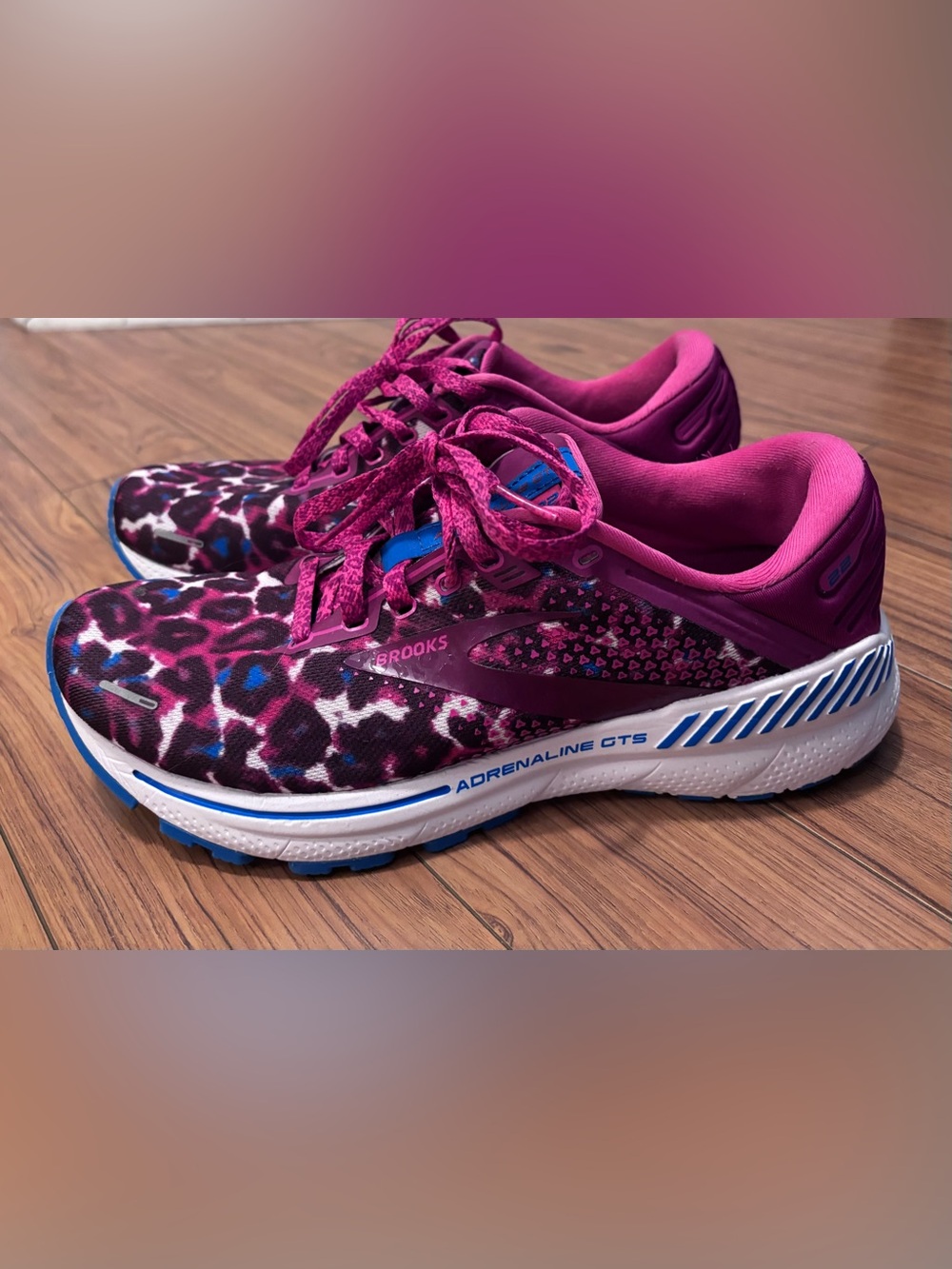 Brooks Adrenaline GTS Women's Running Shoes - Magenta Leopard Print